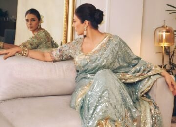 Tabu Steps Out in Chic Fizzy Goblet Heels, Styled by Mohit Rai