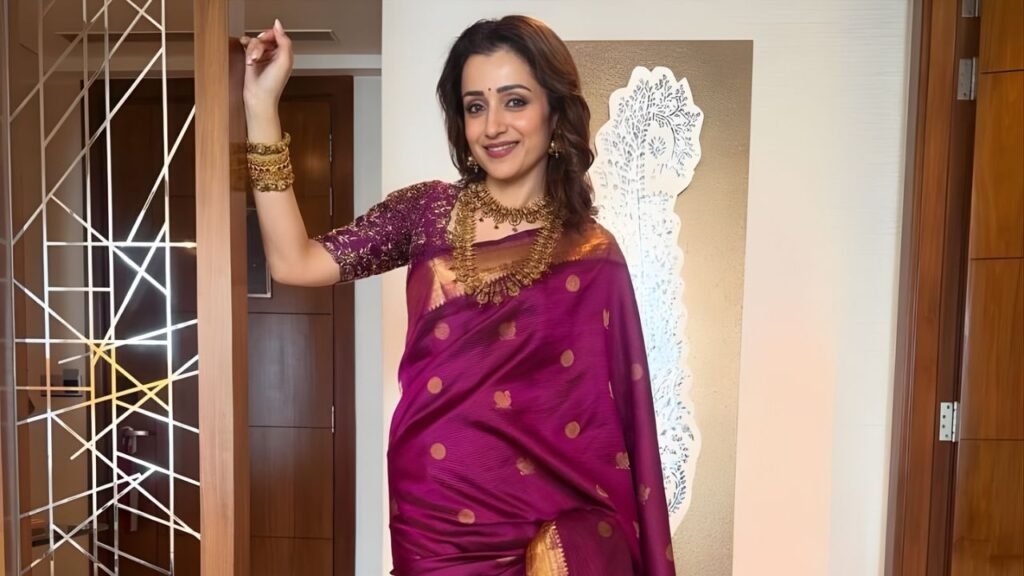 Trisha Krishnan Turns Heads in Regal Kanchipuram Saree Look