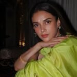 Aditi Rao Hydari Redefines Festive Elegance In A Striking Lime Green Raw Mango Saree
