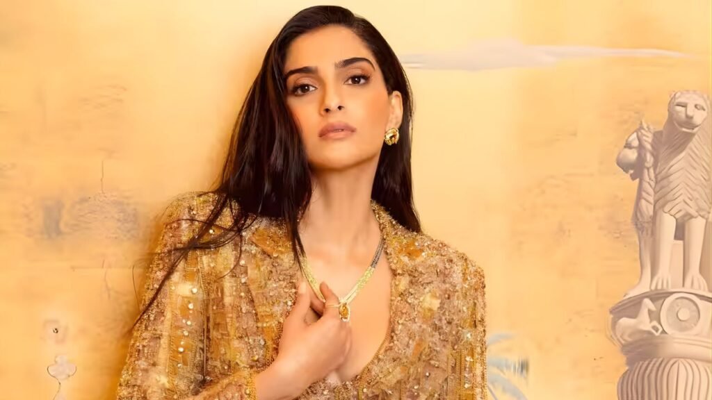Sonam Kapoor Look: A Golden Glam Moment That Turns Heads