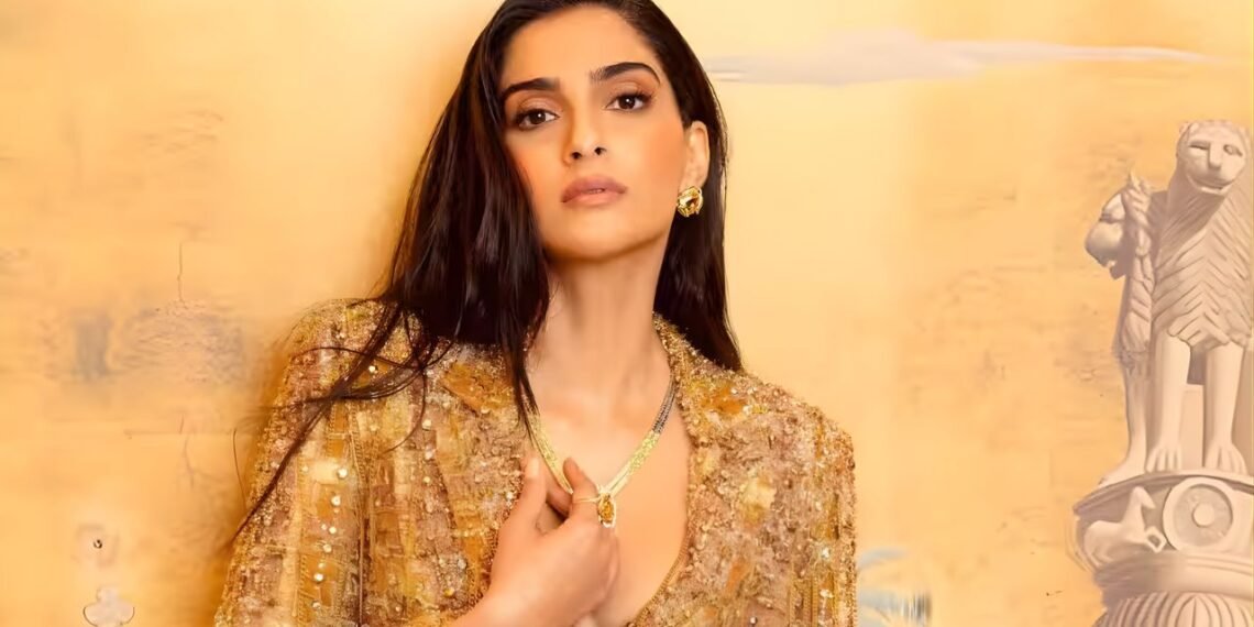 Sonam Kapoor Look: A Golden Glam Moment That Turns Heads