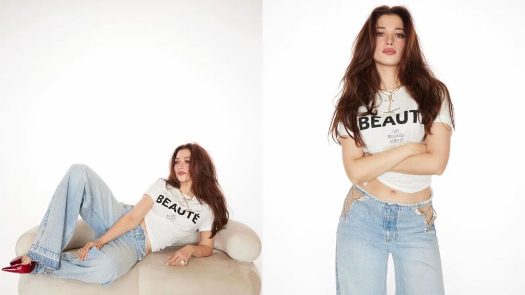 Tamannaah Bhatia Stuns In Crystal Hip Cut-Out H&M x Stella McCartney Look