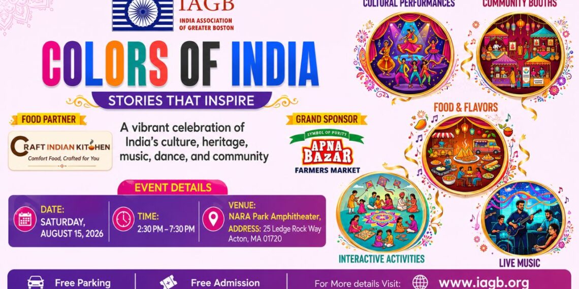 IAGB’s Colors of India 2026 to Celebrate the Spirit, Diversity and Unity of India in New England