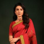 Samantha Ruth Prabhu’s Stunning Bapu-Inspired Sari Look Is Winning Hearts During Maa Inti Bangaram Promotions