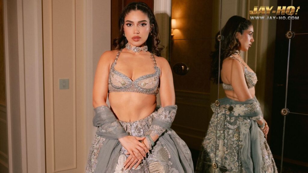 Bhumi Pednekar Stuns In Aisha Rao’s Intricate Grey Lehenga At Event