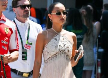 Alexandra Leclerc Steps Out in Summer Away Footwear at the F1 Monaco Grand Prix