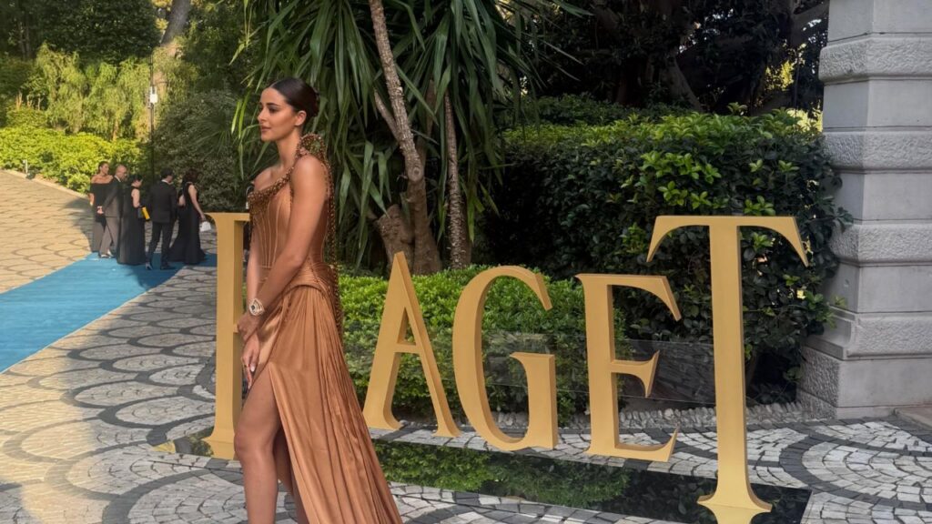 Ananya Panday Turns Monaco Into Her Runway In A Sculpted Gold Masterpiece By Gaurav Gupta