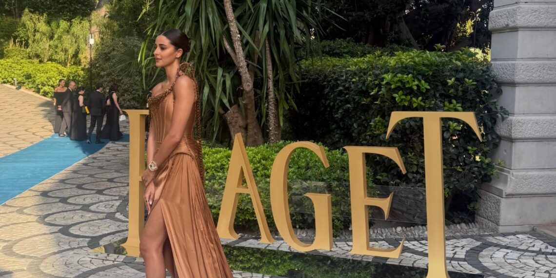 Ananya Panday Turns Monaco Into Her Runway In A Sculpted Gold Masterpiece By Gaurav Gupta