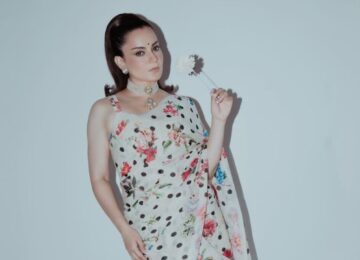 Kangana Ranaut Channels Vintage Bollywood Elegance in a Gorgeous Polka-Floral Saree During Bharat Bhagyavidhata Promotions
