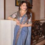 Madhuri Dixit Reinvents The Classic Saree With A Stunning Denim Twist During Maa Behen Promotions
