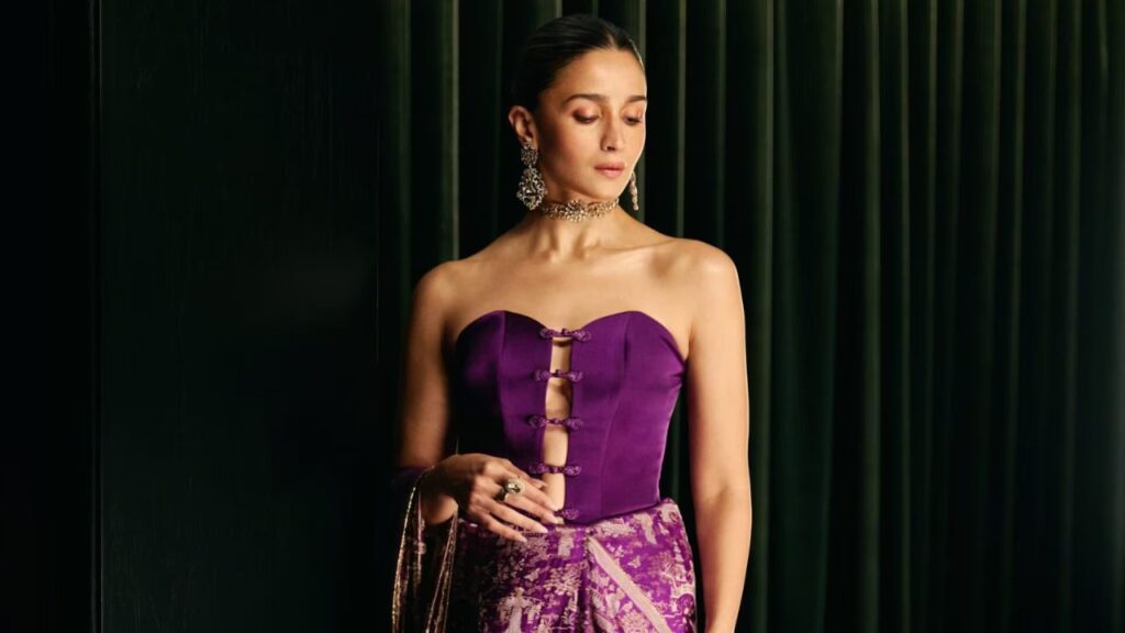 Alia Bhatt Stuns in Mirrorwork Ajrakh Saree at Akansha Ranjan Kapoor’s Wedding, Serves Ultimate Bridesmaid Fashion Goals