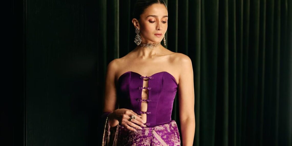 Alia Bhatt Stuns in Mirrorwork Ajrakh Saree at Akansha Ranjan Kapoor’s Wedding, Serves Ultimate Bridesmaid Fashion Goals
