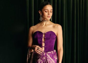 Alia Bhatt Stuns in Mirrorwork Ajrakh Saree at Akansha Ranjan Kapoor’s Wedding, Serves Ultimate Bridesmaid Fashion Goals