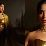 Janhvi Kapoor's 24K Gold Bustier at Akansha Ranjan Kapoor's Sangeet Is the Most Glamorous Wedding Guest Look You'll See This Year