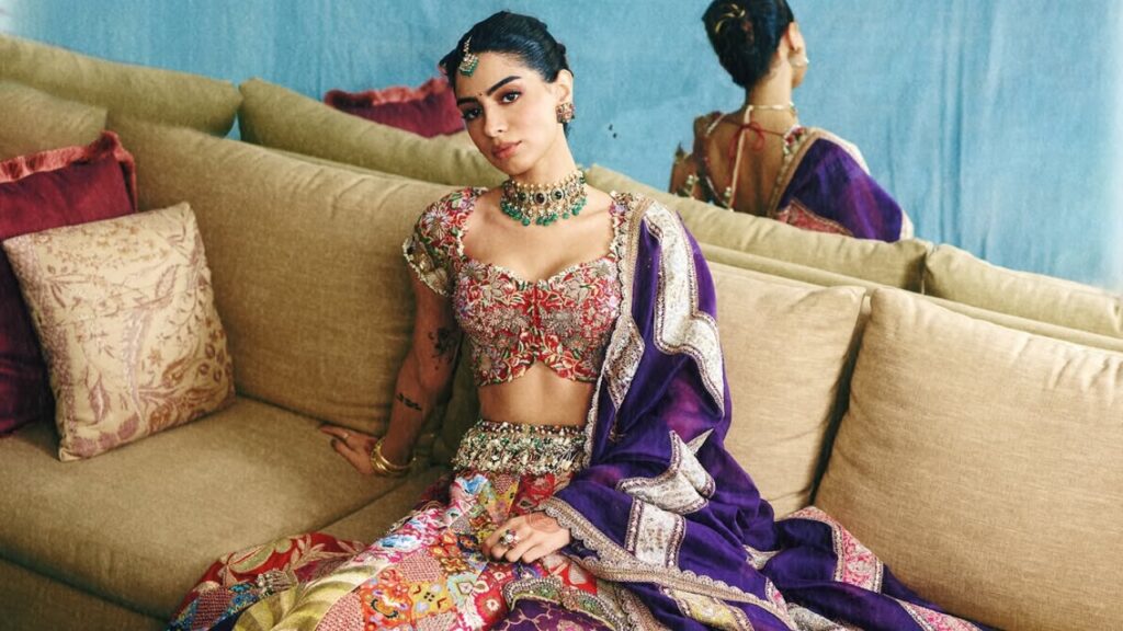 Khushi Kapoor Stuns in a Show-Stopping Anamika Khanna Lehenga That's Every Wedding Guest's Dream Look
