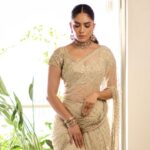 Mrunal Thakur Looks Like a Dream in Arpita Mehta's Shimmering Ivory Saree—Every Detail Is Pure Elegance