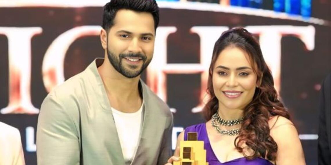 Nikita Rawal Wins the Best Reality Show Host Award, Honoured by Varun Dhawan
