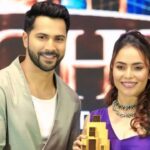Nikita Rawal Wins the Best Reality Show Host Award, Honoured by Varun Dhawan