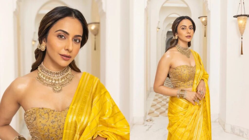 Rakul Preet Singh's Stunning Yellow Silk Saree Look at Ramayana Event Is Pure Festive Fashion Goals