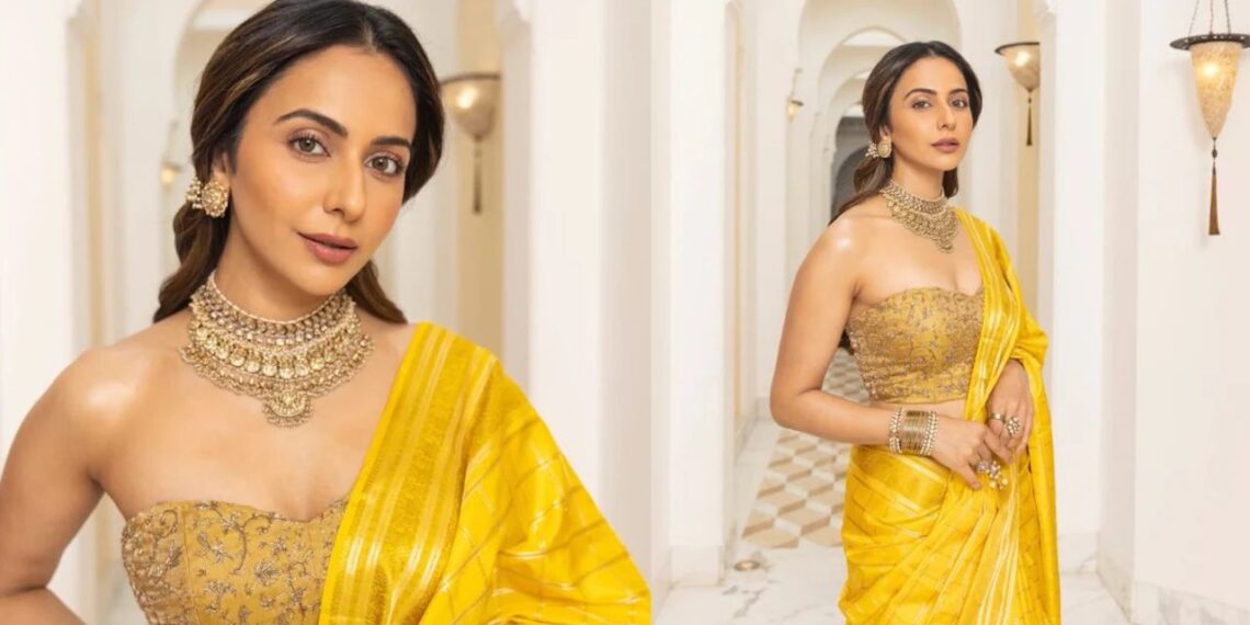 Rakul Preet Singh's Stunning Yellow Silk Saree Look at Ramayana Event Is Pure Festive Fashion Goals