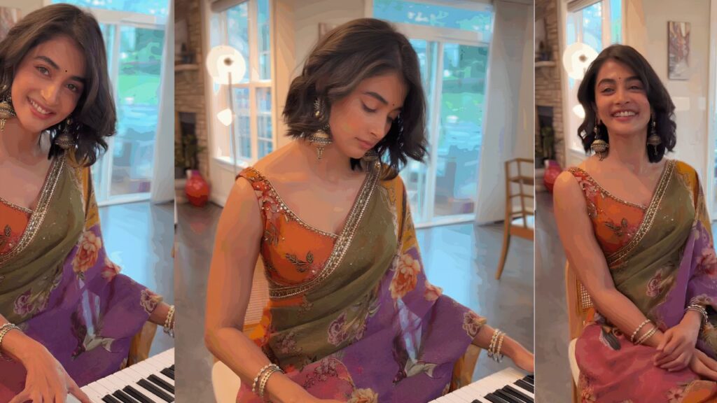 Pooja Hegde's ₹35,000 Floral Saree Is The Prettiest Festive Look You'll See This Season