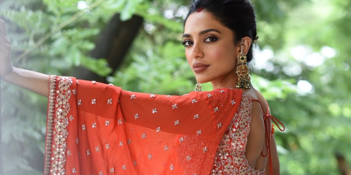 Sobhita Dhulipala Stuns In Arpita Mehta’s Sindoori Rose Gold Sari Set