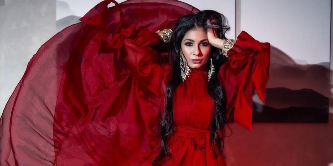Tanishaa Mukerji Turns Heads in Fiery Red Look; Actress Exudes Boldness and Elegance