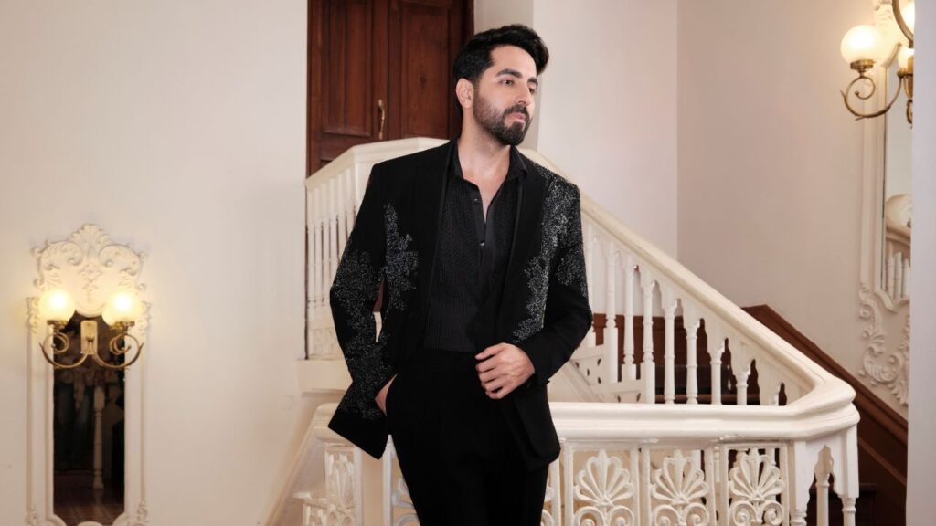 Ayushmann Khurrana Makes A Style Statement In Rohit Gandhi + Rahul Khanna Tuxedo For ‘Yeh Prem Mol Liya’ Promotions