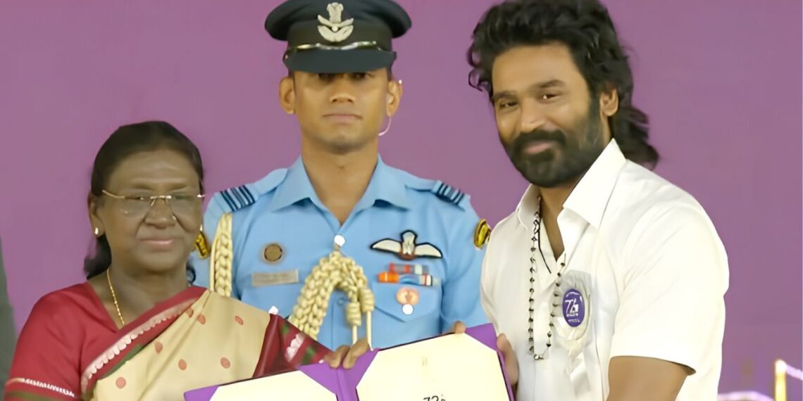 Dhanush’s First National Award as Director Takes an Emotional Turn as He Gives the Medal to Mother Vijayalakshmi: ‘All For That Smile’