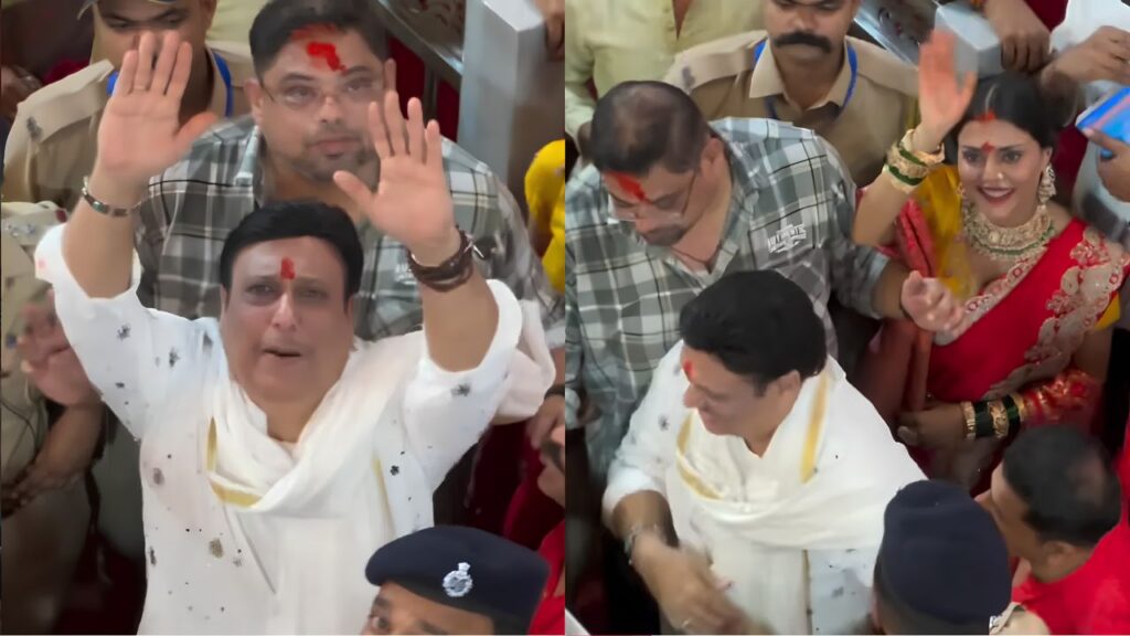 Govinda at Lalbaugcha Raja With Komal Rani Swarnkar Hours After Sunita Ahuja's Visit