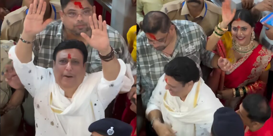 Govinda at Lalbaugcha Raja With Komal Rani Swarnkar Hours After Sunita Ahuja's Visit