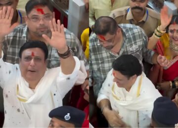 Govinda at Lalbaugcha Raja With Komal Rani Swarnkar Hours After Sunita Ahuja's Visit