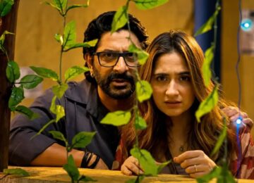 Jeevan Ya Bheema Con movie review: Arshad Warsi, Vijay Raaz and Sanjeeda Sheikh star in Abhishek Dogra's mistaken-identity comedy, but repetitive toilet humour wastes a promising premise.