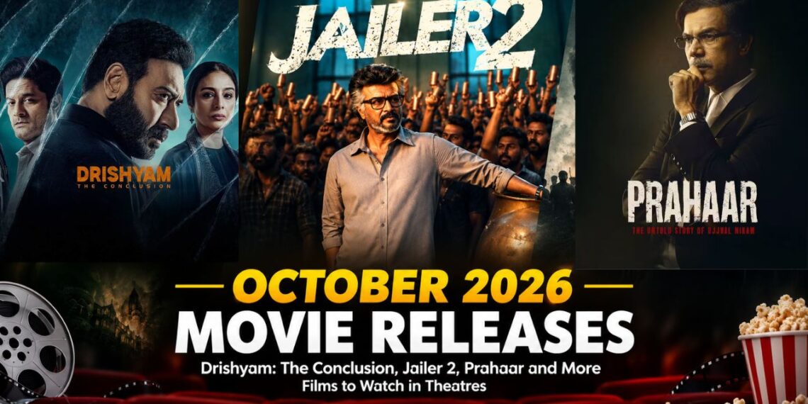 October 2026 Movie Releases: Drishyam: The Conclusion, Jailer 2, Prahaar and More Films to Watch in Theatres