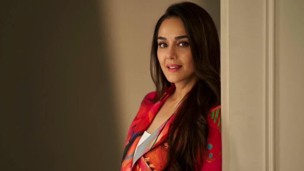Preity Zinta stuns in a vibrant Saaksha & Kinni ensemble for Vibe promotions, blending bold prints, colourful hues and effortless elegance.