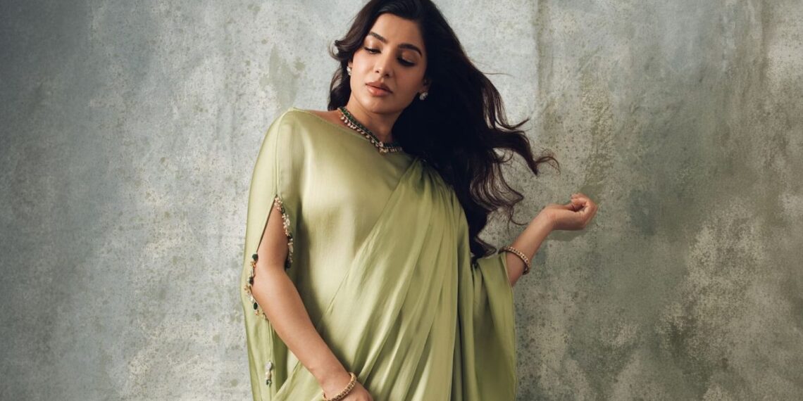 Samantha Ruth Prabhu Baby Bump Photos Go Viral: Actor Stuns in Mint Green Draped Dress