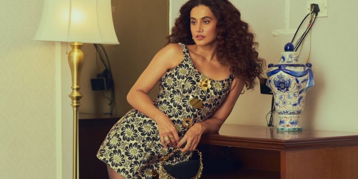 Taapsee Pannu Turns Heads in ₹2.3 Lakh Floral Mini Dress, Serves Major Retro Glamour