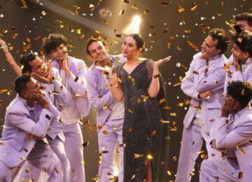 Karisma Kapoor Stuns in Amit Aggarwal at India’s Best Dancer Finale in a Dramatic Black Gown
