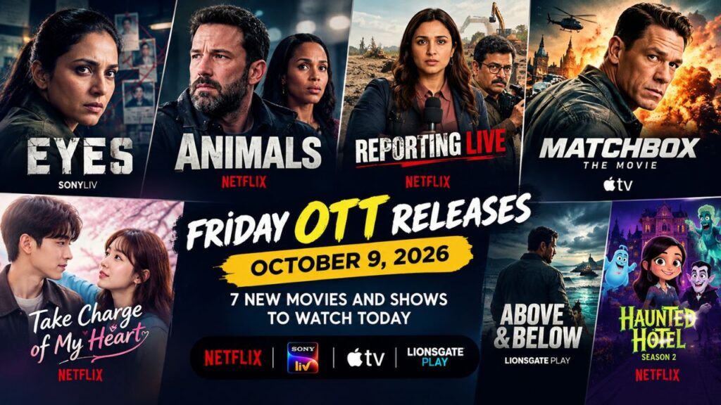 Friday OTT Releases October 9, 2026: 7 New Movies and Shows to Watch Today